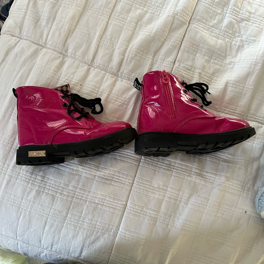 Waterproof Lace-Up Kids Ankle Boots Candy Colored - Picture 3 of 7